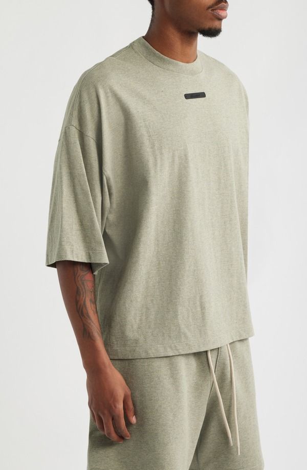 フィアオブゴッド メンズ トップス Tシャツ Fear of God Essentials Merch Oversize TShirt SEAL HEATHER ヘザー