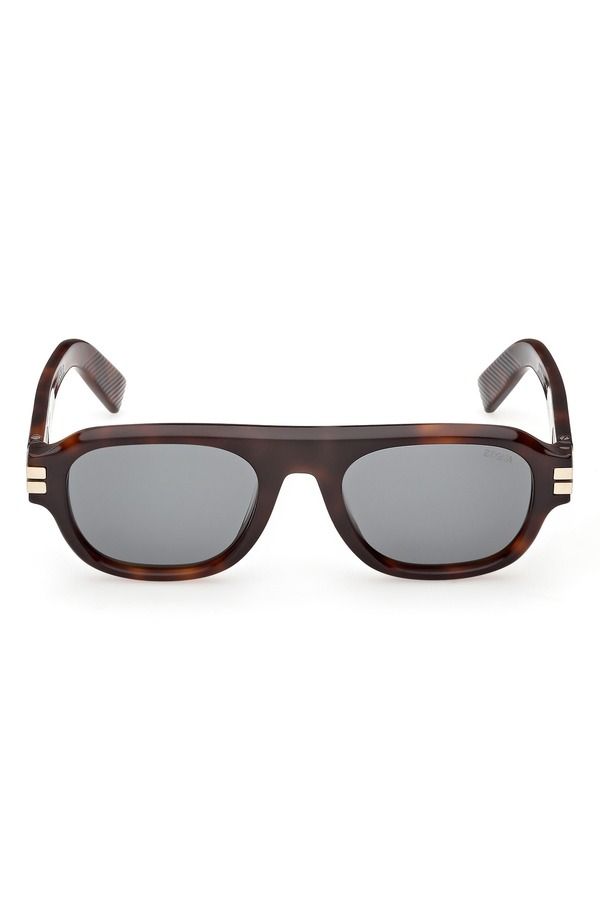 ゼニア メンズ アクセサリー サングラス・アイウェア ZEGNA 53mm Geometric Sunglasses DARK HAVANA GREY グレー