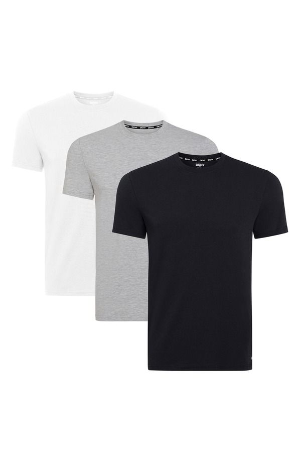 ダナ キャラン ニューヨーク メンズ トップス Tシャツ クルーネック コットン DKNY 3Pack Stretch Cotton Crewneck TShirts BLACKBRIGHT WHIT
