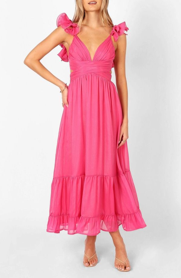 ペタルアンドパップ レディース トップス ワンピース フリル マキシ Petal Pup Bonito Ruffle Maxi Dress BERRY 23,288円