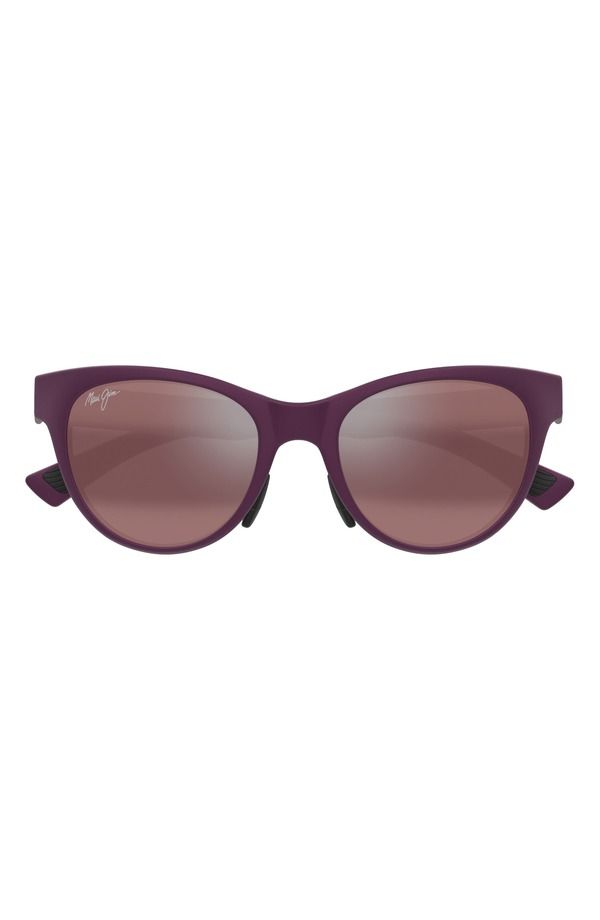 マウイジム レディース アクセサリー サングラス・アイウェア プラスサイズ Maui Jim Hulahe 52mm PolarizedPlus2 Rectangular Sunglasses MET 50,880円