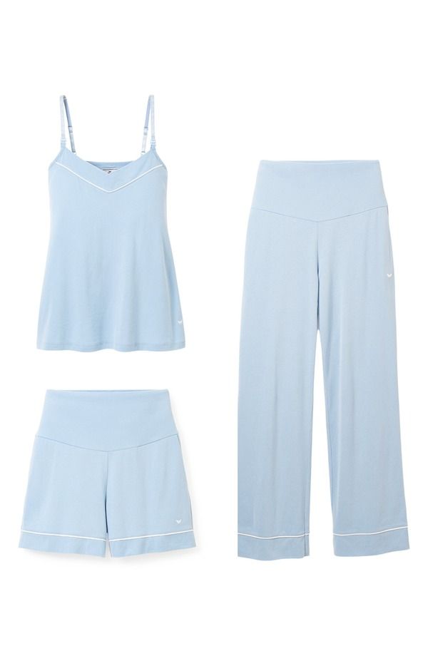 プティットプリュム レディース アンダーウェア ナイトウェア コットン マタニティ Petite Plume 3Piece Cotton Maternity Set Maternity PERIWIN