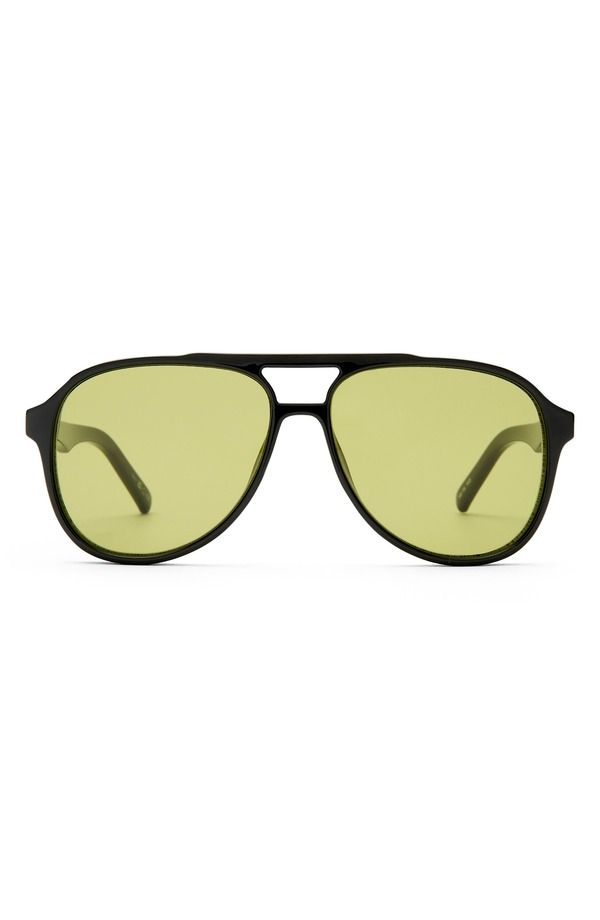 ルスペックス メンズ アクセサリー サングラス・アイウェア Le Specs Tragic Magic 56mm Aviator Sunglasses BLACK OLIVE TINT ブラック