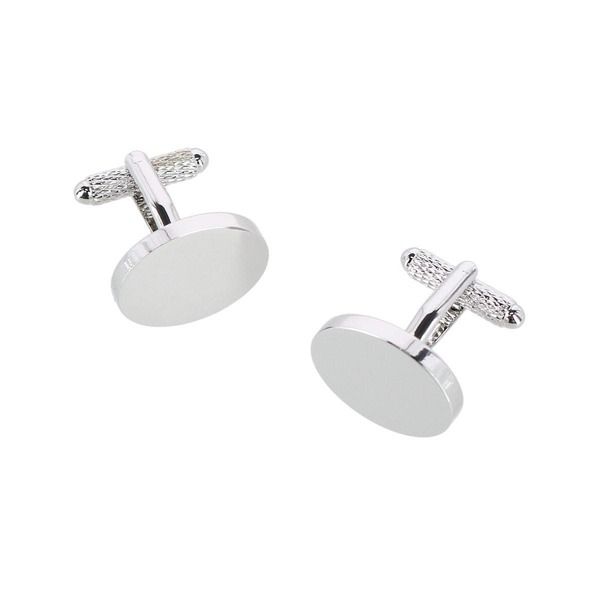トラファルガー メンズ アクセサリー カフスボタン Trafalgar Asher Oval Brass Cufflink silver シルバー
