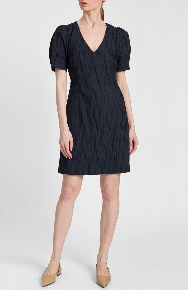 サントレッリ レディース トップス ワンピース Santorelli Bianca Shift Dress in Abstract Jacquard MIDNIGHT