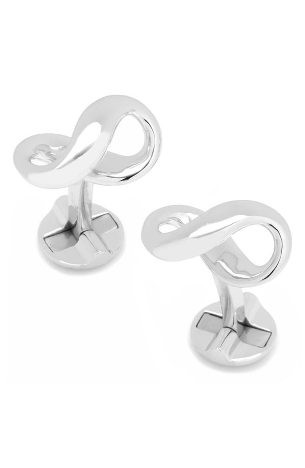 カフリンク メンズ アクセサリー カフスボタン Cufflinks Inc Infinity Symbol Cuff Link sILVER シルバー