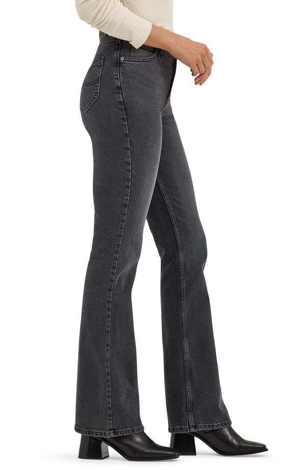 リー レディース ボトムス デニムパンツ ブーツカット ハイウエスト ブーツ ジーンズ Lee High Waist Bootcut Jeans REFINED BLACK ブラック