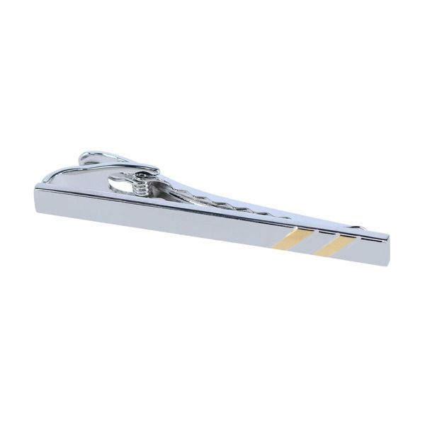 トラファルガー メンズ アクセサリー カフスボタン Trafalgarhodium and Goldetailed Tie Bar Silver and Gold ゴールド