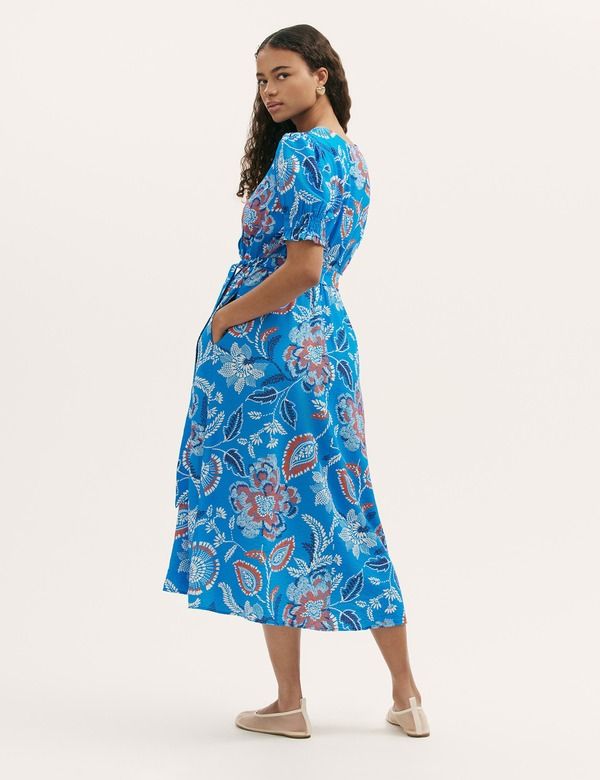 ファイナリー ロンドン レディース トップス ワンピース フラワー柄 ミディ フラワー Finery Londonicoleta Floral Midi Tea Dress Blue Floral ブ ファイナリー ロンドン レディース トップス ワンピース フラワー柄 ミディ フラワー Finery Londonicoleta Floral Midi Tea Dress Blue Floral ブ