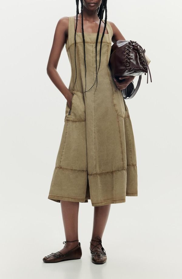 デジグアル レディース トップス ワンピース A ライン ノースリーブ デニム Desigual Sleeveless Denim ALine DressAND サンド