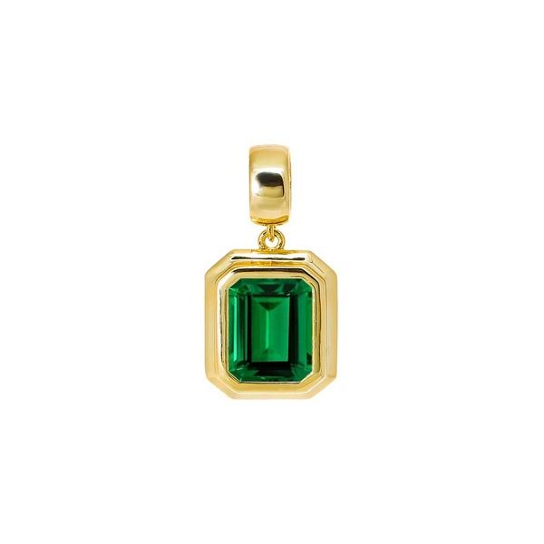 バイ アディナ エデン レディース アクセサリー ネックレス・チョーカー BY ADINA EDEN Colo red CZ Emerald Bezel Pendant Emerald Green グ
