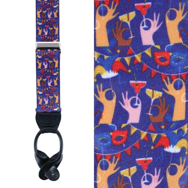 トラファルガー メンズ アクセサリー ベルト シルク Trafalgar Toasthe Night Away Silk Button End Suspenders Multiple マルチカラー