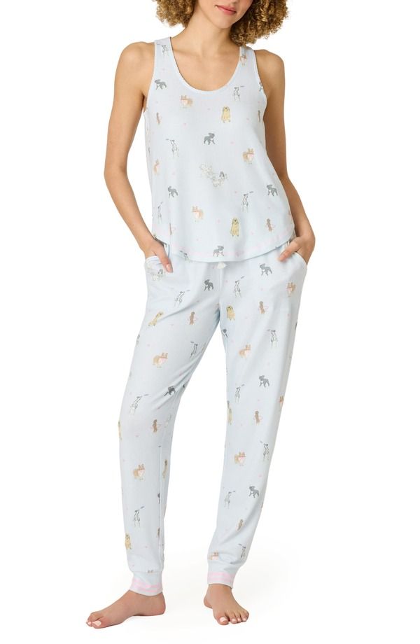 ピージェイサルベージ レディース アンダーウェア ナイトウェア ジャージー PJ Salvage Bark Park Peached Jersey Pajamas BLUE ICE ブルー 28,258円