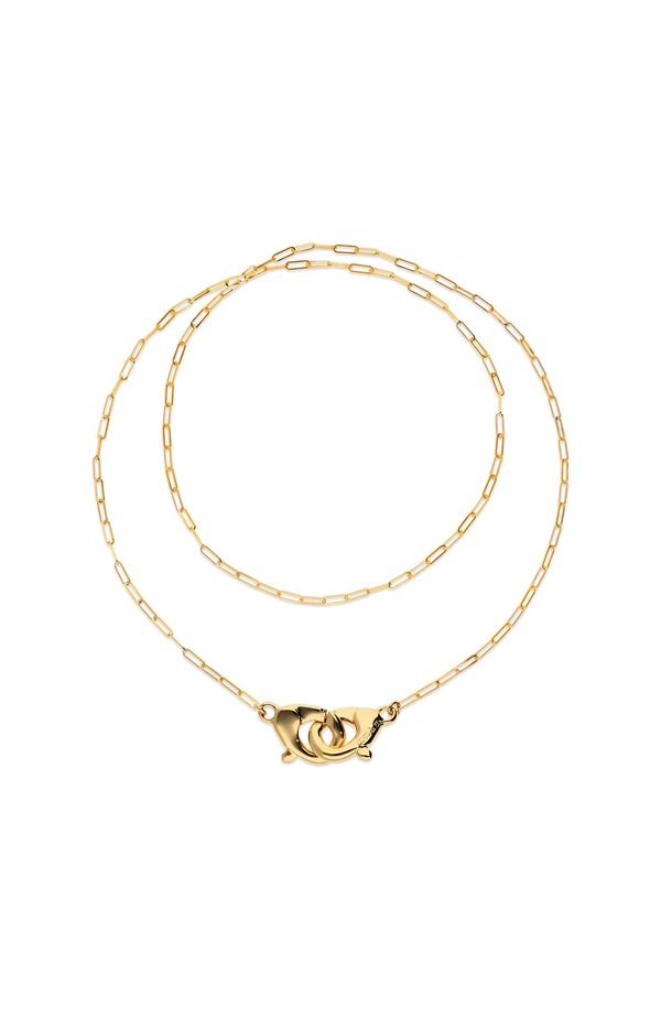 ウノデ 50 レディース アクセサリー ネックレス・チョーカー レース UNODE50 Long 18k goldplated necklace with interlocking carabiner