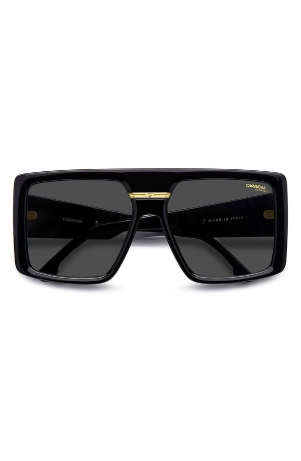 カレラ レディース アクセサリー サングラス・アイウェア Carrera Eyewear Victory 60mm Square Sunglasses BLACK GOLD GREY ブラック
