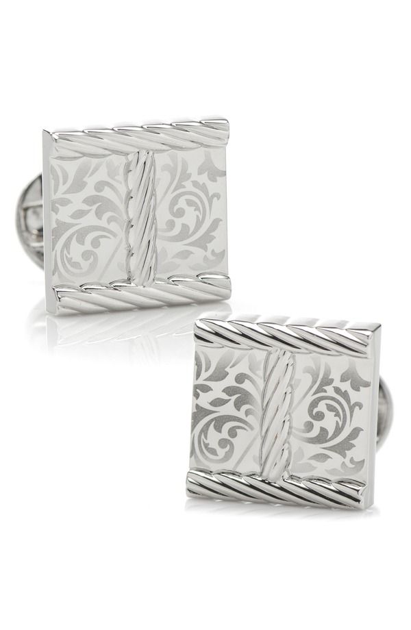 カフリンク メンズ アクセサリー カフスボタン Cufflinks Inc Engraved Cuff Link sILVER シルバー