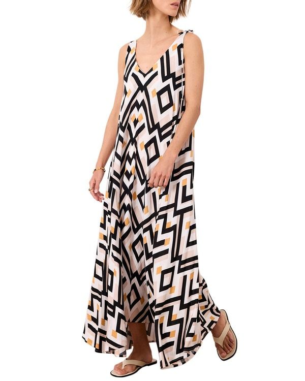 ミルトンベルベット レディース トップス ワンピース マキシ MINT VELVET Monaco Geo Maxi Dress Black ブラック