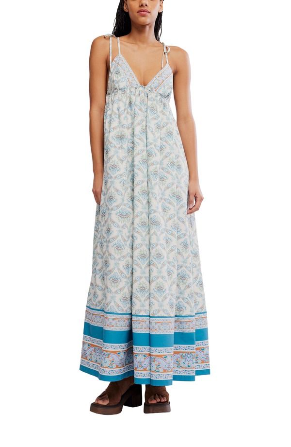 フリーピープル レディース トップス ワンピース プリント マキシ Free People Sorrento Stroll Print Maxi Dress IVORY COMBO アイボリー