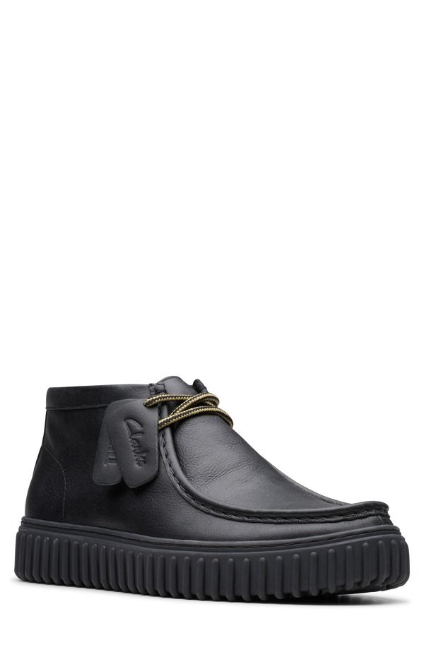クラークス メンズ シューズ ブーツ・レインブーツ Clarks Originals Torhill Hi Chukka Boot Men BLACK LEATHER ブラック