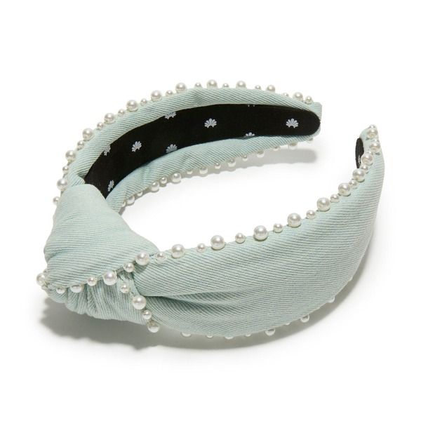 レレ サドイ レディース アクセサリー Lele Sadoughi Knotted Pearl Edge Headband BLUE ブルー