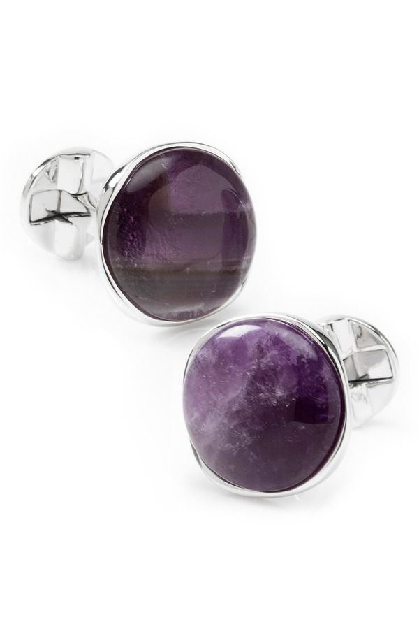 カフリンク メンズ アクセサリー カフスボタン Cufflinks Inc Amethyst Cuff Links PURPLE パープル
