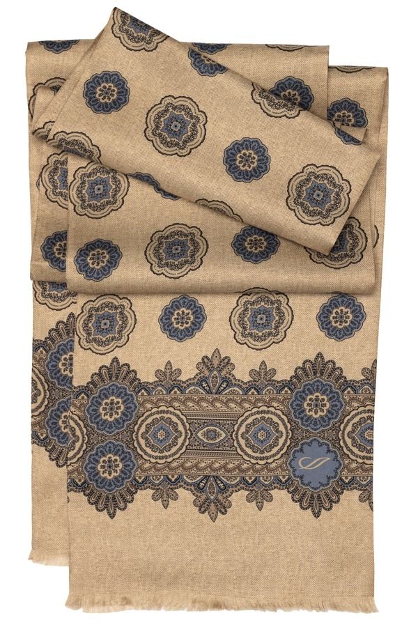 エリザベッタ メンズ アクセサリー マフラー・ストール・スカーフ ベスト シルク Elizabetta Silvestri Silk Scarfor Men Golden Wheat