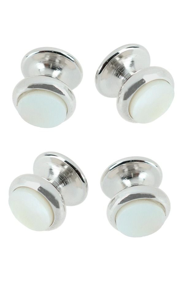 トラファルガー メンズ アクセサリー カフスボタン Trafalgar Sutton MotherofPearl Stud Set SILVER シルバー
