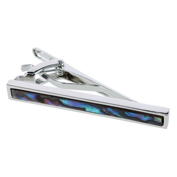 トラファルガー メンズ アクセサリー カフスボタン Trafalgar Mother of Pearl Stately Silver Tie Bar Silver シルバー