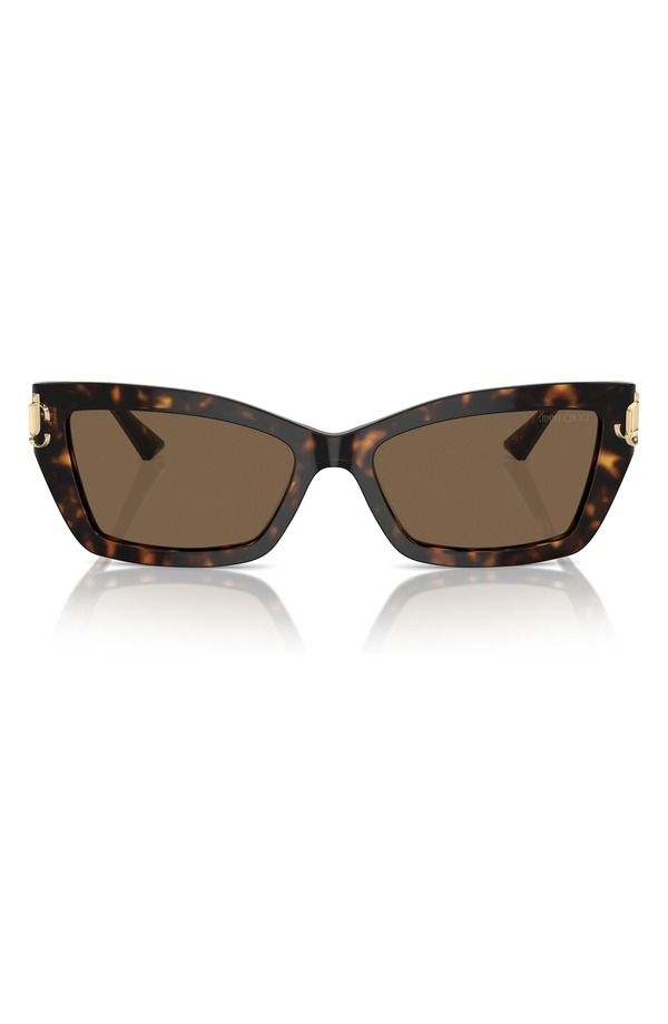 ジミーチュー メンズ アクセサリー サングラス・アイウェア Jimmy Choo 55mm Cat Eye Sunglasses HAVANA DARK BROWN ブラウン