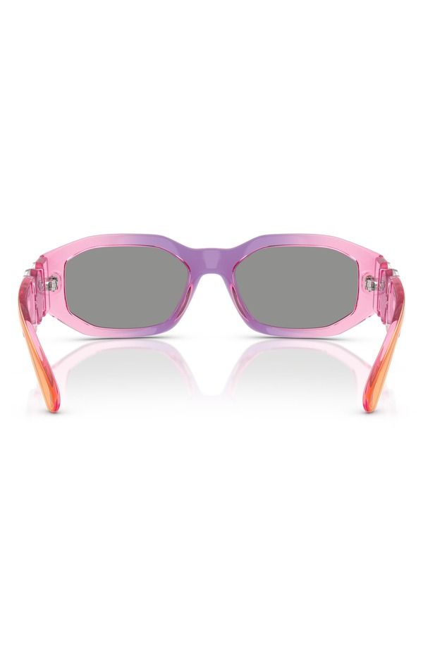 ヴェルサーチ メンズ アクセサリー サングラス・アイウェア Versace Biggie 53mm Round Sunglasses GRADIENT PINK VIOLET GREY グレー
