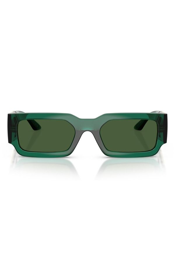 ヴェルサーチ メンズ アクセサリー サングラス・アイウェア Versace 54mm Rectangular Sunglasses TRANSPARENT GREEN DARK GREEN グリーン