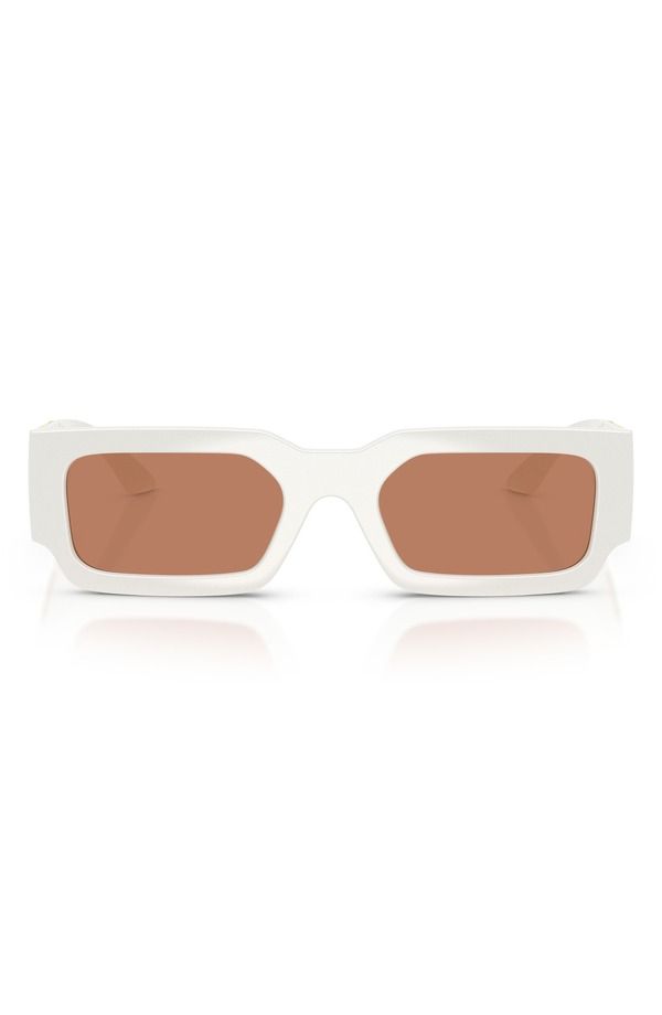 ヴェルサーチ メンズ アクセサリー サングラス・アイウェア Versace 54mm Rectangular Sunglasses TALC BROWN ブラウン