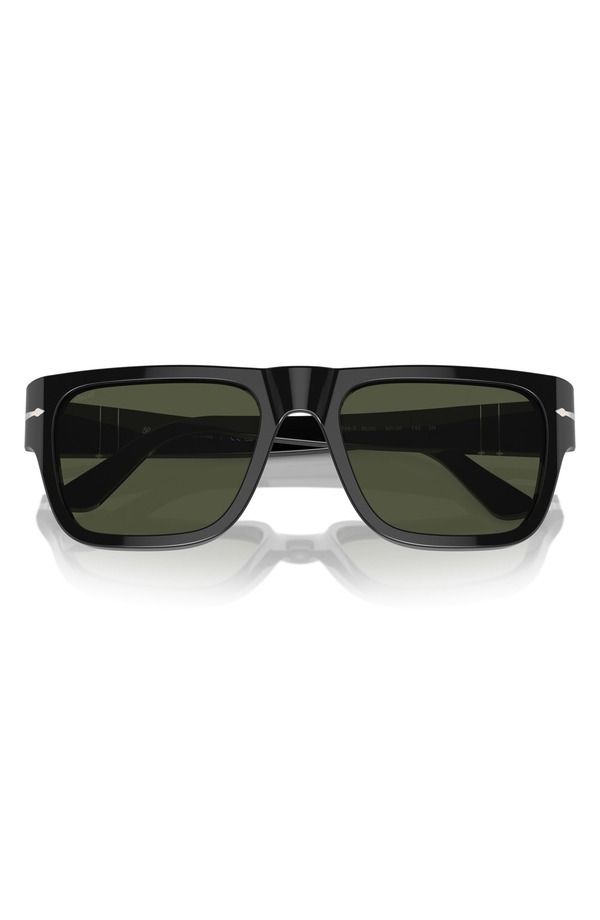 ペルソル メンズ アクセサリー サングラス・アイウェア Persol 57mm Round Sunglasses BLACK ブラック