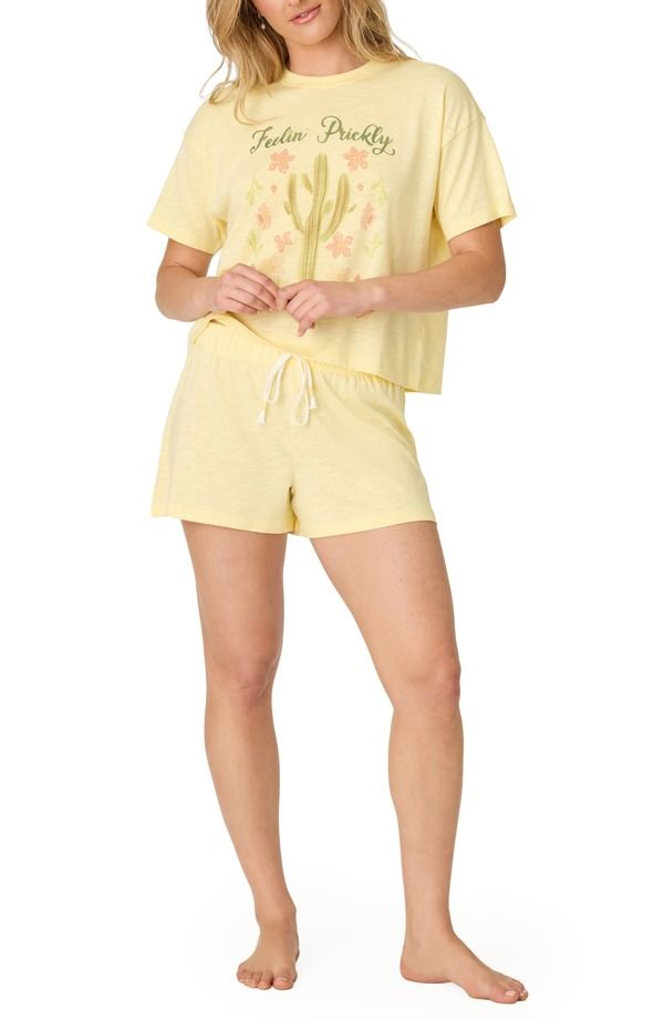 ピージェイサルベージ レディース アンダーウェア ナイトウェア Tシャツ コットン PJ Salvage Softee Cotton Modal Short Pajamas VANILLA