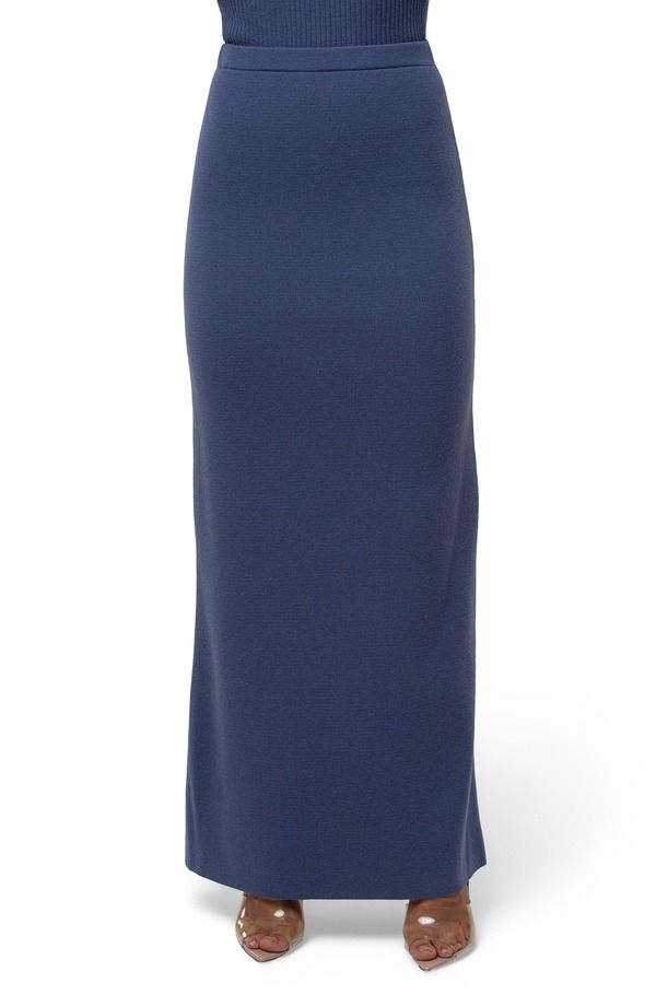 ジェイラックスレーベル レディース ボトムスカート ニット マキシ JLUXLABELondon Knit Maxi Skirt BLUE ブルー