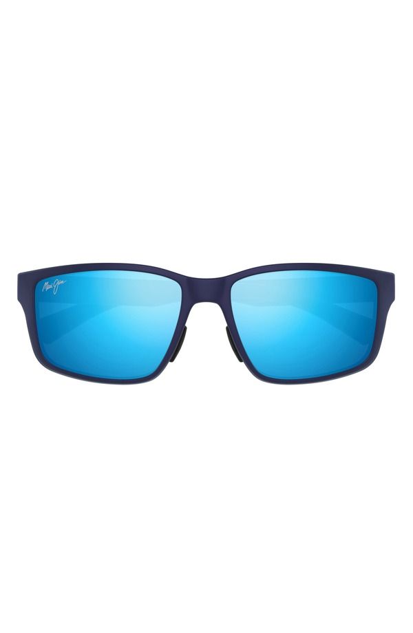 マウイジム レディース アクセサリー サングラス・アイウェア プラスサイズ Maui Jim Walewaha 55mm PolarizedPlus2 Rectangular Sunglasses B