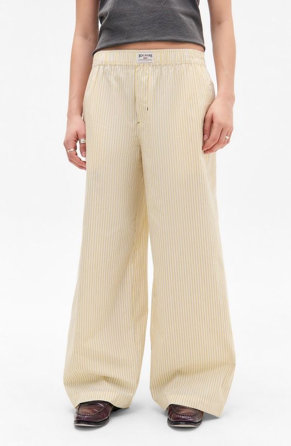 アーバンアウトフィッターズ レディース ボトムス デニムパンツ ストレート コットン BDG Urban Outfitterstripe Cotton Straight Leg Pants YELLO