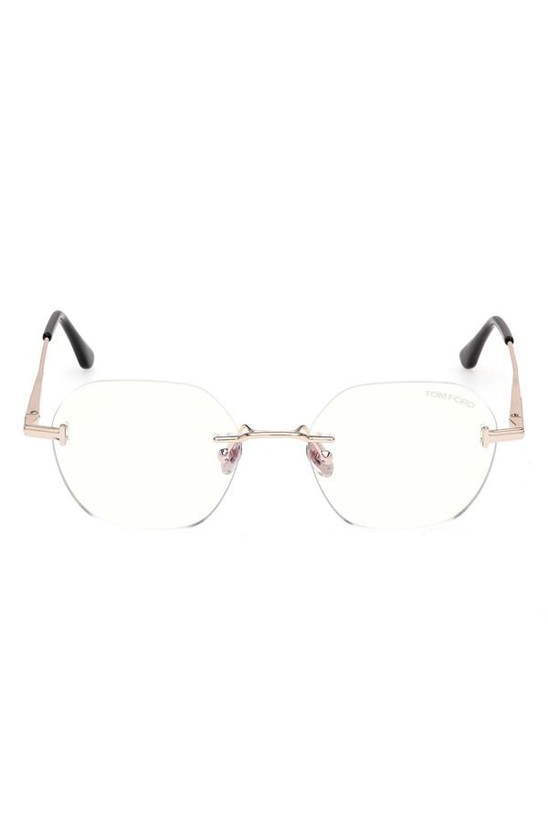 トム・フォード メンズ アクセサリー サングラス・アイウェア TOM FORD 52mm Geometric Optical GlassesHINY ROSE GOLD SHINY BLACK ブラッ