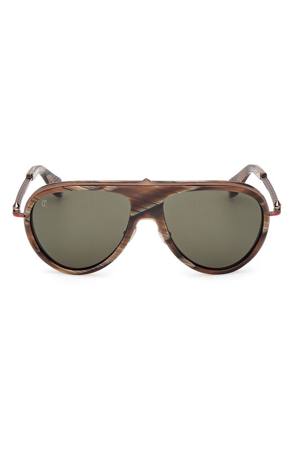 クリスチャン・ルブタン メンズ アクセサリー サングラス・アイウェア Christian Louboutin Greggo 61mm Pilot Sunglasses BROWN HORN BRONZ