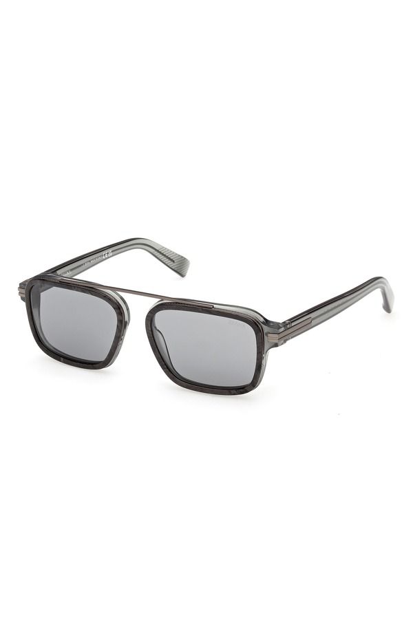 ゼニア メンズ アクセサリー サングラス・アイウェア ZEGNA 55mm Geometric Sunglasses TRANSPARENT GREY RUTHENIUM グレー ゼニア メンズ アクセサリー サングラス・アイウェア ZEGNA 55mm Geometric Sunglasses TRANSPARENT GREY RUTHENIUM グレー