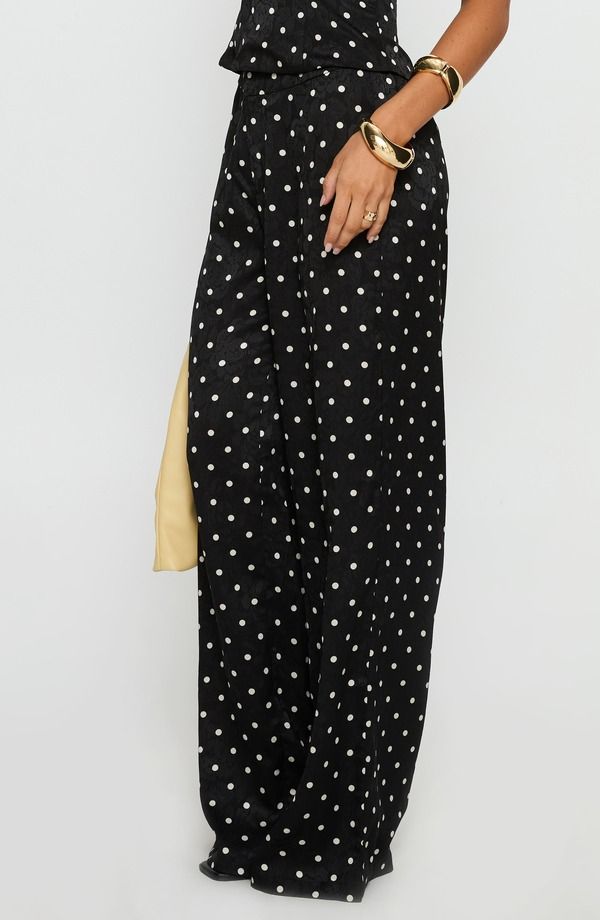 プリンセスポリー レディース ボトムスカート ドット柄 ワイドレッグ ドット パンツ ストラップレス Princess Polly Powde red Sugar Polka Dot Straples