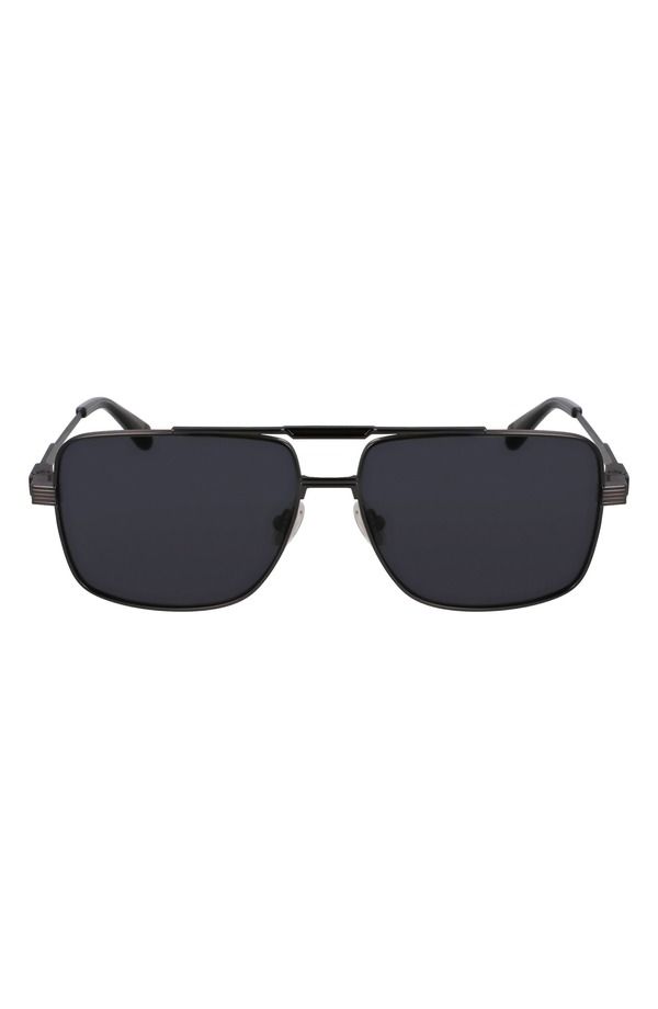 フェラガモ メンズ アクセサリー サングラス・アイウェア FERRAGAMO Gancini Prisma 60mm Navigator Sunglasses MATTE DARK GUNMETAL