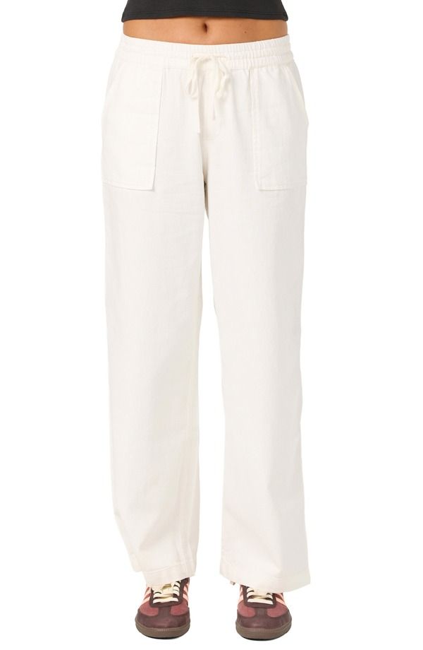 オニール レディース ボトムス カジュアルパンツ コットン ONeill Sevie 2 Drawstring Cotton Twill Pants TOFU