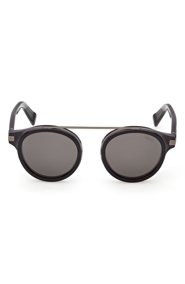 ゼニア メンズ アクセサリー サングラス・アイウェア ZEGNA 48mm Small Geometric Sunglasses TRANSPARENT GREY RUTHENIUM グレー