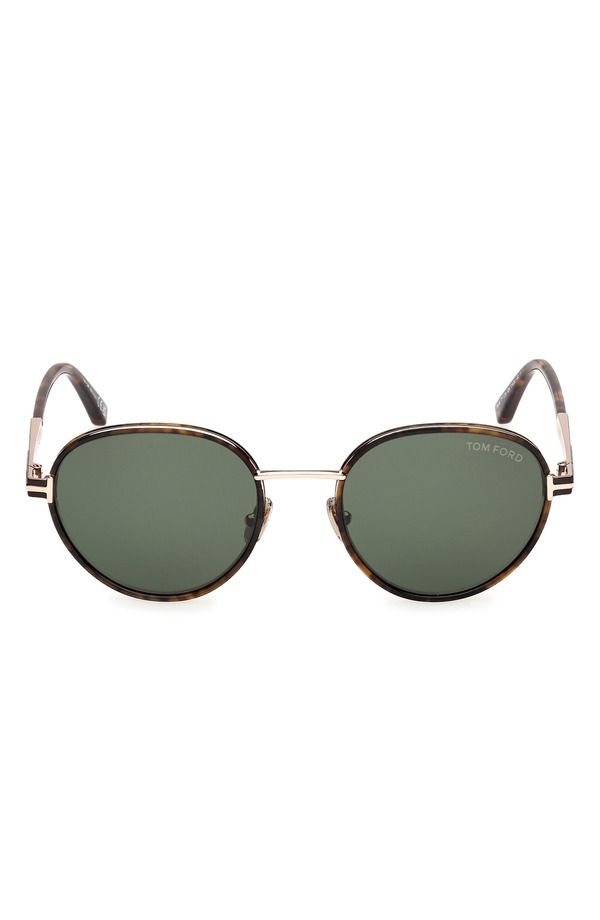トム・フォード レディース アクセサリー サングラス・アイウェア TOM FORD Jet 51mm Round Sunglasses HAVANA BROWN ROSE GOLD GREEN グリー