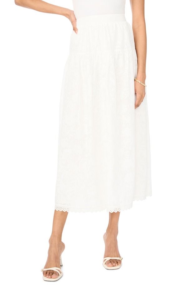 ヴィンスカムート レディース ボトムスカート ミディ Vince Camuto Midi Skirt ULTRA WHITE ホワイト