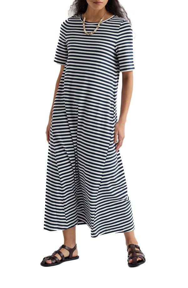 シーソルトコーンウォール レディース トップス ワンピース Tシャツ Seasalt Cornwall Ivey Stripe TShirt Dress MINI CORNISH MARITIME C
