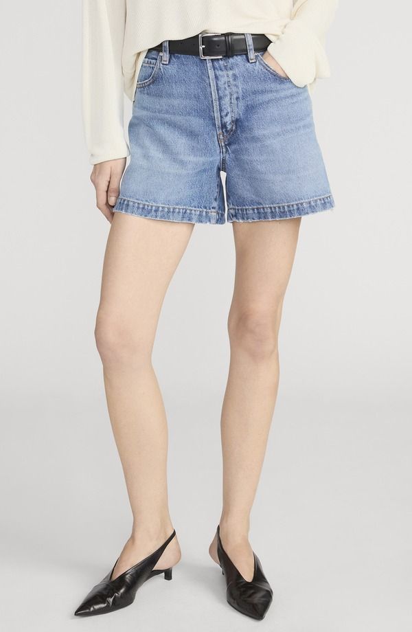 フレーム レディース ボトムス デニムパンツ ハイウエスト ショートパンツ FRAME Theveryday High Waist Denim Shorts TEMPO デニム