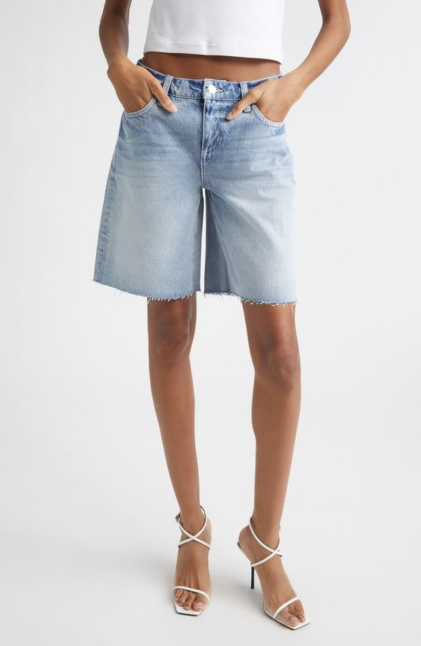 ラジャンス レディース ボトムス デニムパンツ ショートパンツ LAGENCE Riveraw Hem Denim Bermuda Shorts ZANTANA デニム
