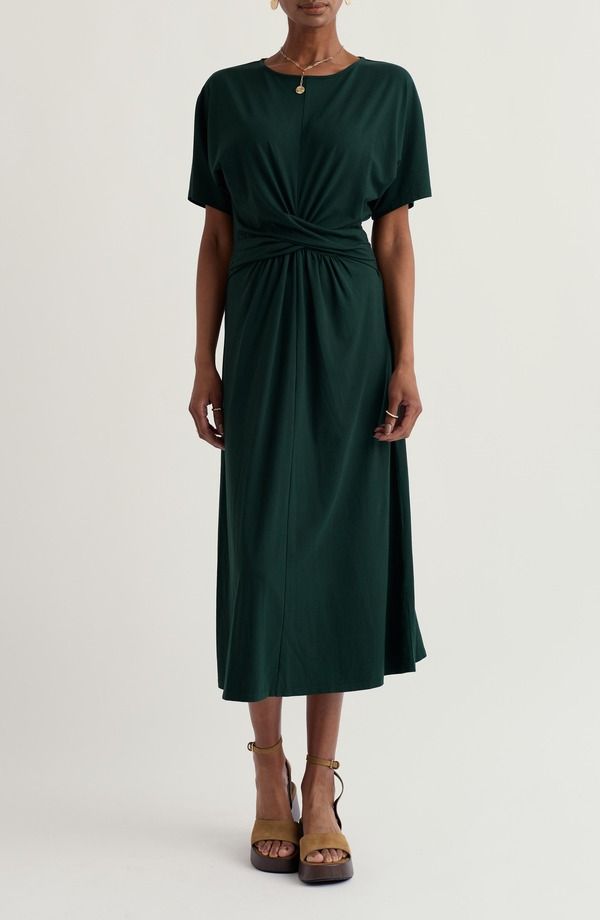 シーソルトコーンウォール レディース トップス ワンピース ミディ コットン Seasalt Cornwall Water Mintwist Front Organicotton Blend Midi